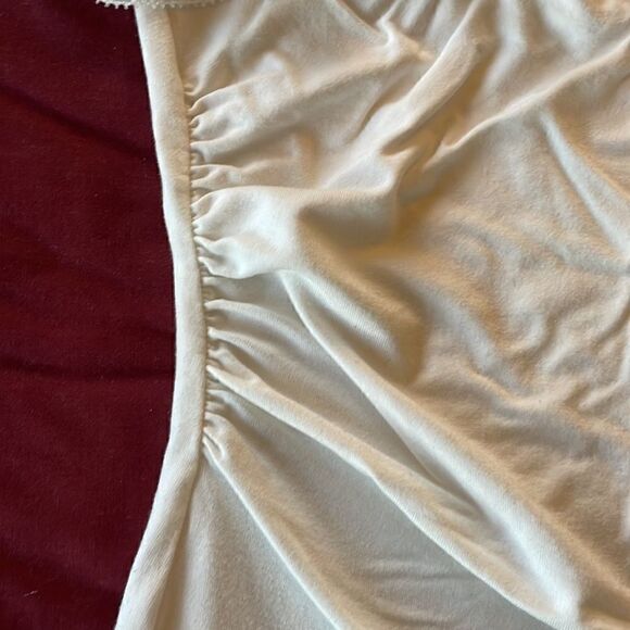 One Shoulder Ruffle Jersey Top with Silver Loop Detail - Picture 4 of 5